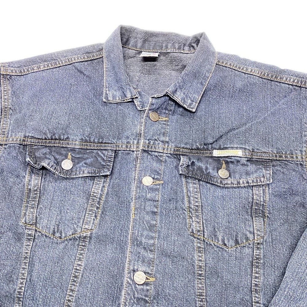 Vintage Live Hanton Denim Trucker Jacket Med [Sz 40] 90s Streetwear Jean Jacket View 6
